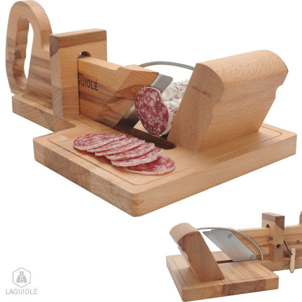 Coupe-Fromage Guillotine En Acier Inoxydable Avec Socle Bois - Lame 15,8 Cm