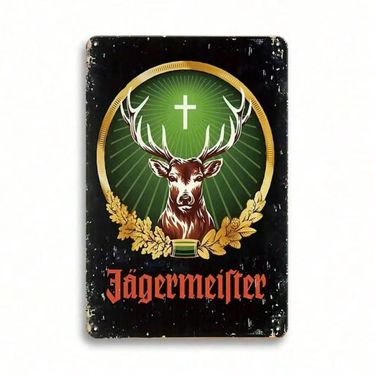 Plaque metal vintage Jagermeister bar